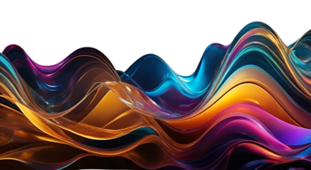 Abstract transparent 3d colorful background isolated on white background