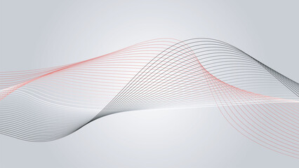 White and gray curve line background wallpaper vector image for presentation