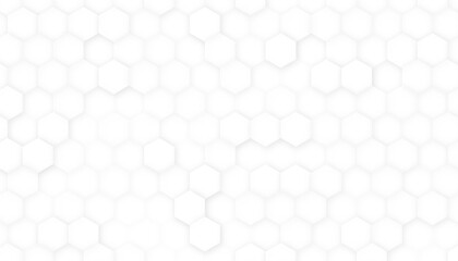 Abstract. Embossed Hexagon, honeycomb white Background, light and shadow, Seamless pattern of the hexagonal. Vector