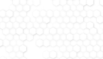 Vector seamless geometric pattern. White hexagon texture