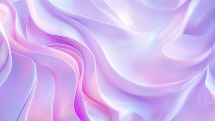 Fototapeta premium 3D rendering, abstract blue and pink waves, texture background with light smooth satin fabric
