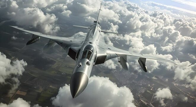 Supersonic reconnaissance aircraft on a covert mission, high altitude