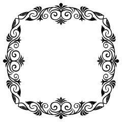 Decorative vintage abstract frame. ornamental decorative design. Calligraphy, elegant and luxury art deco linear frame, border, copy space for your images and text.