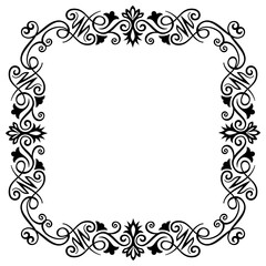 Decorative vintage abstract frame. ornamental decorative design. Calligraphy, elegant and luxury art deco linear frame, border, copy space for your images and text.