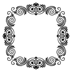 Decorative vintage abstract frame. ornamental decorative design. Calligraphy, elegant and luxury art deco linear frame, border, copy space for your images and text.