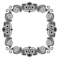 Decorative vintage abstract frame. ornamental decorative design. Calligraphy, elegant and luxury art deco linear frame, border, copy space for your images and text.