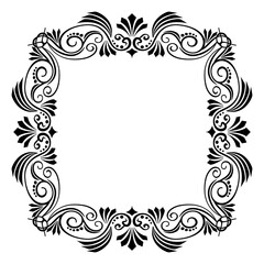 Decorative vintage abstract frame. ornamental decorative design. Calligraphy, elegant and luxury art deco linear frame, border, copy space for your images and text.