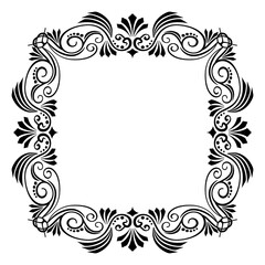 Decorative vintage abstract frame. ornamental decorative design. Calligraphy, elegant and luxury art deco linear frame, border, copy space for your images and text.