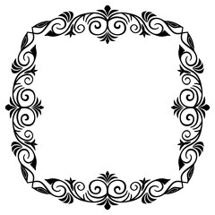 Decorative vintage abstract frame. ornamental decorative design. Calligraphy, elegant and luxury art deco linear frame, border, copy space for your images and text.