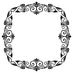 Decorative vintage abstract frame. ornamental decorative design. Calligraphy, elegant and luxury art deco linear frame, border, copy space for your images and text.