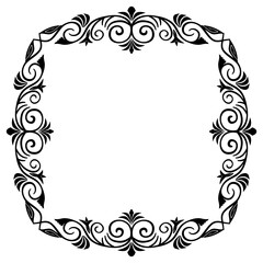 Decorative vintage abstract frame. ornamental decorative design. Calligraphy, elegant and luxury art deco linear frame, border, copy space for your images and text.