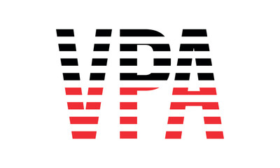 VPA three initial letter iconic line negative space minimal logo design vector template. monogram, abstract, wordmark, business, typography, minimalist, brand, company, flat, modern, unique, simple