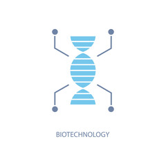 biotechnology concept line icon. Simple element illustration. biotechnology concept outline symbol design.