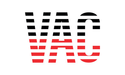 VAC three initial letter iconic line negative space minimal logo design vector template. monogram, abstract, wordmark, business, typography, minimalist, brand, company, flat, modern, unique, simple