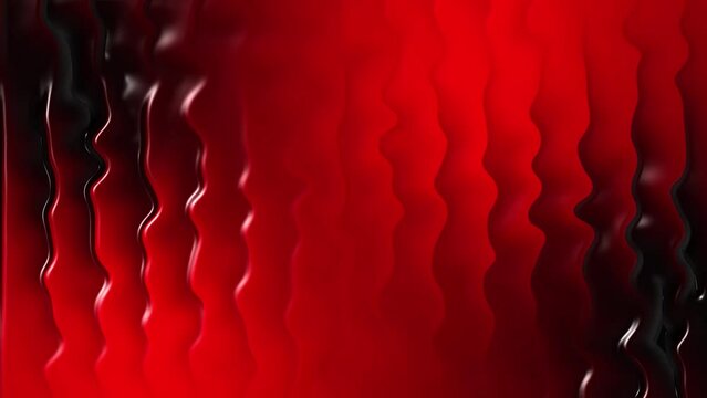 Wavy Smooth red glossy liquid motion background latex plastic looping background .