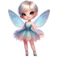 Watercolor Fairy Girl Clipart Magical Butterfly Fairies With Wings PNG Cute Fairy Garden Clipart For Scrapbooking Stickers Junk Journaling