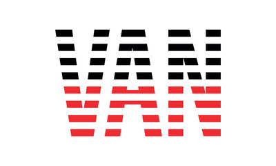 VAN three initial letter iconic line negative space minimal logo design vector template. monogram, abstract, wordmark, business, typography, minimalist, brand, company, flat, modern, unique, simple