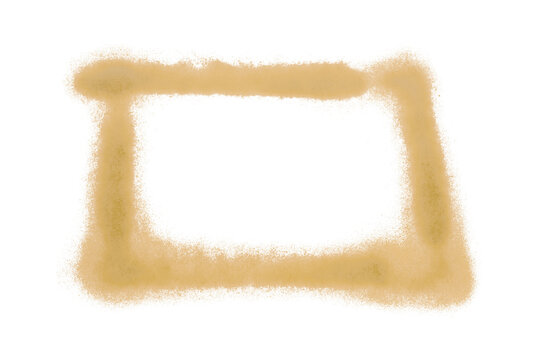 Light brown frame isolated on transparent background.