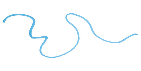 Light blue brush strokes isolated on transparent background.