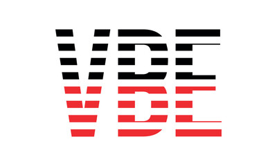 VBE three initial letter iconic line negative space minimal logo design vector template. monogram, abstract, wordmark, business, typography, minimalist, brand, company, flat, modern, unique, simple