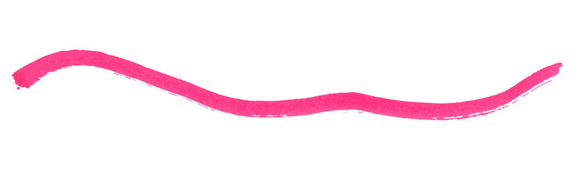 Pink stroke brush isolated on transparent background.