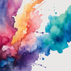 Watercolor stains in various colors