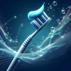 Cepillo de dientes con aspecto futurista