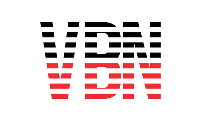 VBN three initial letter iconic line negative space minimal logo design vector template. monogram, abstract, wordmark, business, typography, minimalist, brand, company, flat, modern, unique, simple