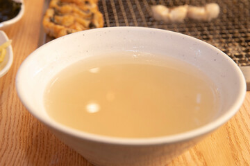 Korea food. Scorched Rice Soup