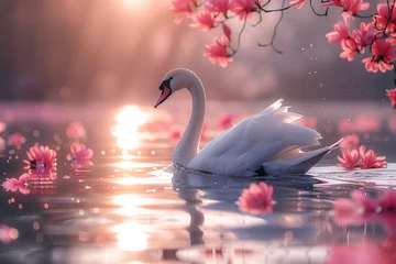 Foto op Aluminium Swan on the lake © Anes Dreams