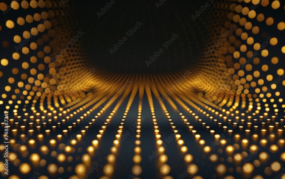 Poster background gold dots image design generative ai