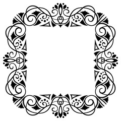 Decorative vintage abstract frame. ornamental decorative design. Calligraphy, elegant and luxury art deco linear frame, border, copy space for your images and text.