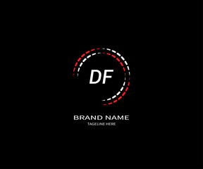 Fototapeta na wymiar DF letter logo Design. Unique attractive creative modern initial DF initial based letter icon logo