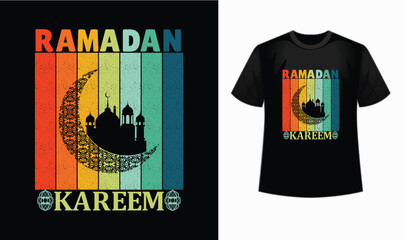 Islamic typography t shirt design 'Ramadan kareem' ramadan, islamic tshirt., ramadan tshirt design