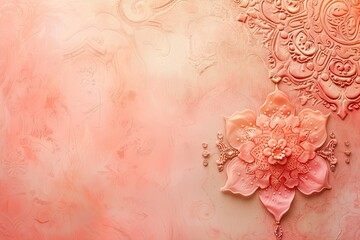 Beautiful coral desktop wallpaper background by islamic elegant ornament with light