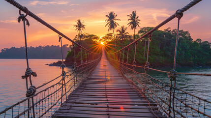 bridge at sunset