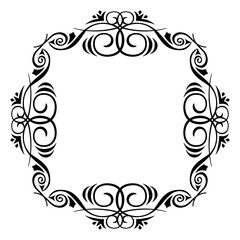 Decorative vintage abstract frame. ornamental decorative design. Calligraphy, elegant and luxury art deco linear frame, border, copy space for your images and text.