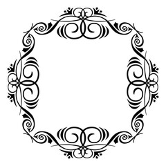 Decorative vintage abstract frame. ornamental decorative design. Calligraphy, elegant and luxury art deco linear frame, border, copy space for your images and text.