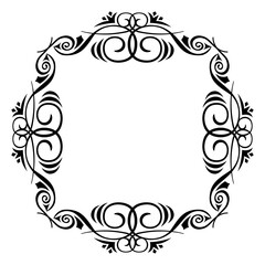 Decorative vintage abstract frame. ornamental decorative design. Calligraphy, elegant and luxury art deco linear frame, border, copy space for your images and text.