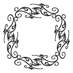 Decorative vintage abstract frame. ornamental decorative design. Calligraphy, elegant and luxury art deco linear frame, border, copy space for your images and text.