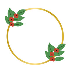 Round botanical frame