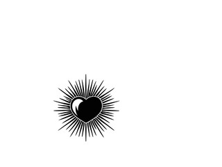Hearts Aglow: Radiant Heart Vector Illustration