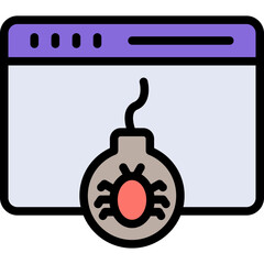 Bomb Vector Line Filled Icon