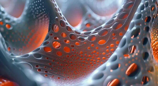 A rendering of the acoustic waves in the inner ear's cells