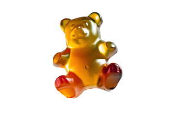 gummy bear candy sweet on transparent background
