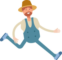 Farmer Character Walking

