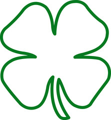 St Patricks Day shamrock clip art on plain white transparent isolated background for card, shirt, hoodie, sweatshirt, apparel, tag, mug, icon, poster or badge