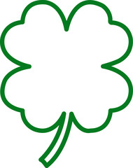 St Patricks Day shamrock clip art on plain white transparent isolated background for card, shirt, hoodie, sweatshirt, apparel, tag, mug, icon, poster or badge