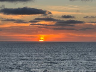sunset over the sea