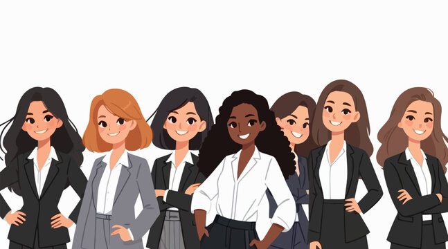 Group of business women from diverse races 